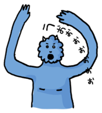 Gentle blue demon sticker #15735326