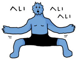 Gentle blue demon sticker #15735328