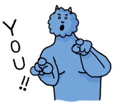 Gentle blue demon sticker #15735338