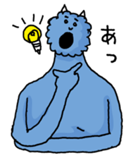 Gentle blue demon sticker #15735343