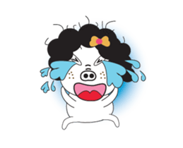 A Little Pig named Nippi Daily Animated sticker #15736371