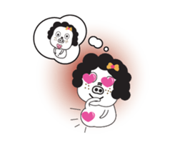 A Little Pig named Nippi Daily Animated sticker #15736373