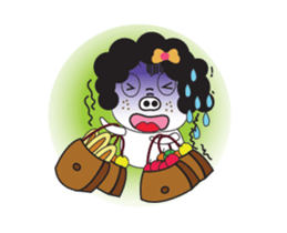 A Little Pig named Nippi Daily Animated sticker #15736374