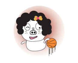 A Little Pig named Nippi Daily Animated sticker #15736375