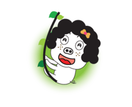 A Little Pig named Nippi Daily Animated sticker #15736381