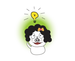 A Little Pig named Nippi Daily Animated sticker #15736382
