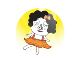 A Little Pig named Nippi Daily Animated sticker #15736384