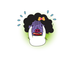 A Little Pig named Nippi Daily Animated sticker #15736386