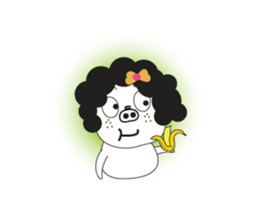 A Little Pig named Nippi Daily Animated sticker #15736392