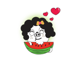 A Little Pig named Nippi Daily Animated sticker #15736393