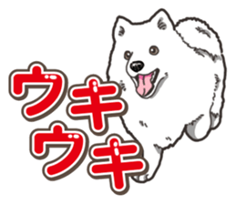 Wanko-Biyori Japan Spitz sticker #15736909
