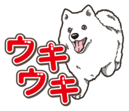 Wanko-Biyori Japan Spitz sticker #15736909