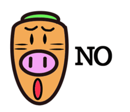 carrot pig sticker #15737307