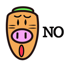 carrot pig sticker #15737307