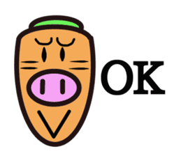 carrot pig sticker #15737310