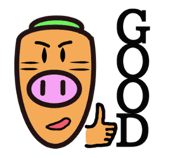 carrot pig sticker #15737311