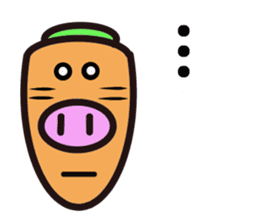 carrot pig sticker #15737330
