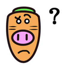 carrot pig sticker #15737331