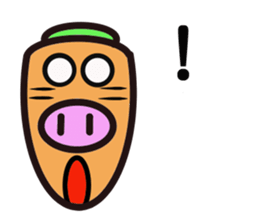carrot pig sticker #15737332