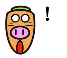 carrot pig sticker #15737332