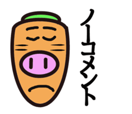carrot pig sticker #15737333