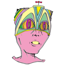 Ugly alien real sticker #15737867