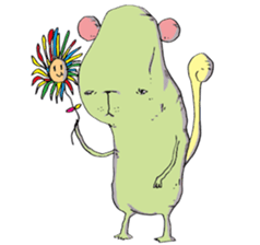 Ugly alien real sticker #15737869