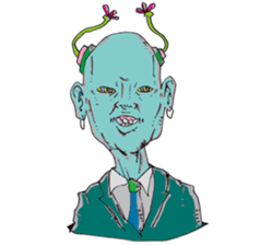 Ugly alien real sticker #15737878