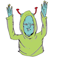 Ugly alien real sticker #15737881