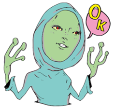 Ugly alien real sticker #15737884