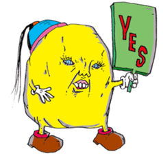 Ugly alien real sticker #15737887