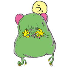 Ugly alien real sticker #15737892