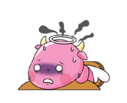 Angel Calf Daily Work Animated sticker #15740366