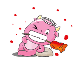 Angel Calf Daily Work Animated sticker #15740370