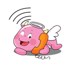 Angel Calf Daily Work Animated sticker #15740375