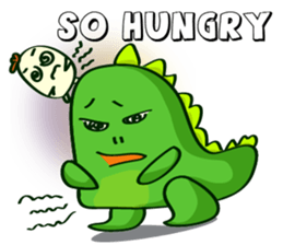 Funny Green Dino sticker #15741328