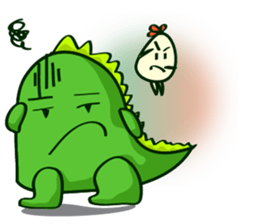 Funny Green Dino sticker #15741333