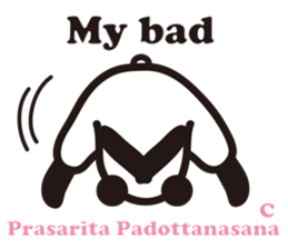 Yoga Poses Book of Mochi Panda 3 sticker #15742903