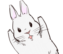 Adorable White Rabbit sticker #15742986