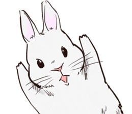 Adorable White Rabbit sticker #15742986