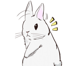 Adorable White Rabbit sticker #15742989