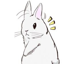 Adorable White Rabbit sticker #15742989