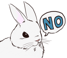 Adorable White Rabbit sticker #15742990