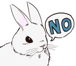 Adorable White Rabbit sticker #15742990
