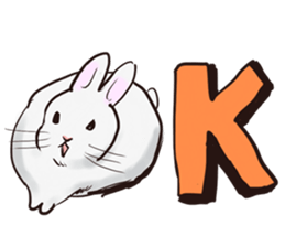 Adorable White Rabbit sticker #15742992