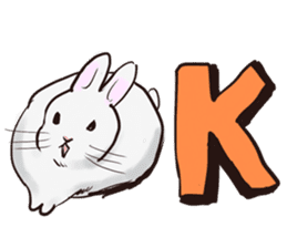 Adorable White Rabbit sticker #15742992