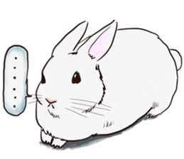 Adorable White Rabbit sticker #15742995