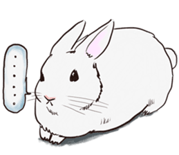 Adorable White Rabbit sticker #15742995