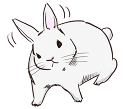 Adorable White Rabbit sticker #15742996