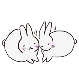 Adorable White Rabbit sticker #15742998